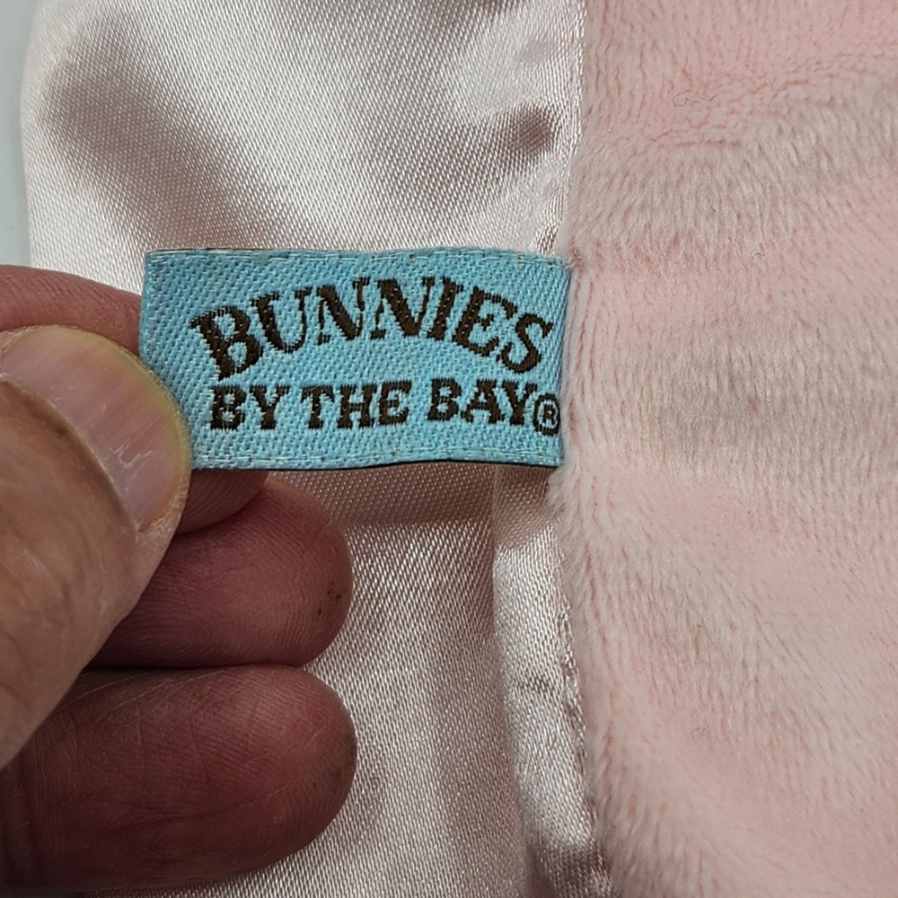 Bunnies By The Bay Blossom Bunny Buddy Blanket Lovey Security Blanket Pink Plush - Picture 5 of 11